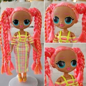 🌈 MGA LOL OMG Lights Dazzle Fashion Doll Long Orange Braids Beautiful